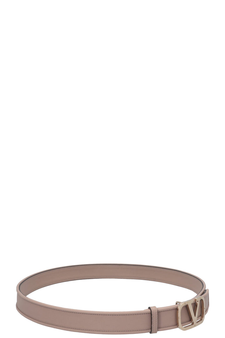 VALENTINO Studded VLogo Belt Nude