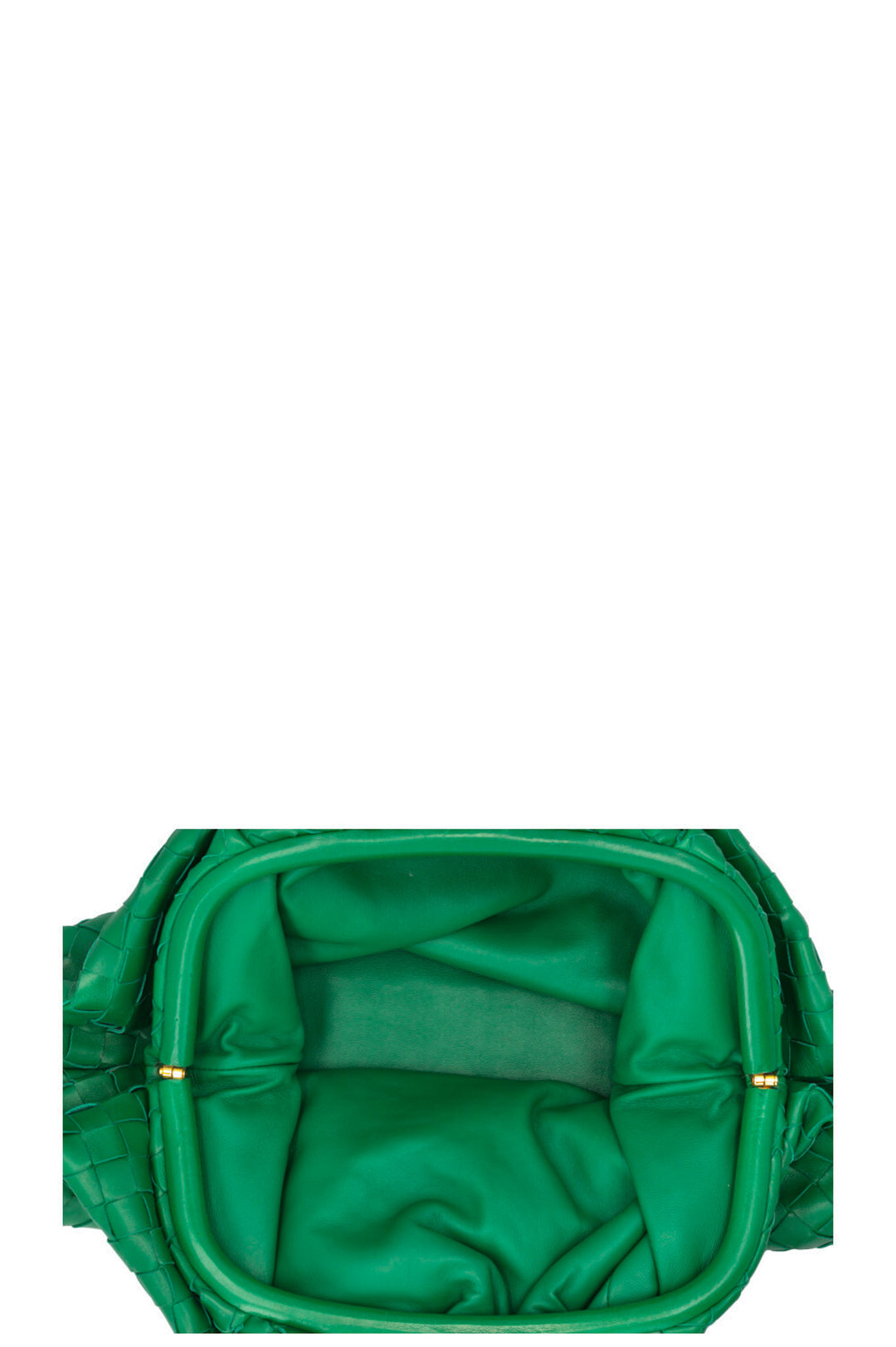 BOTTEGA VENETA The Pouch Intrecciato Emerald Green