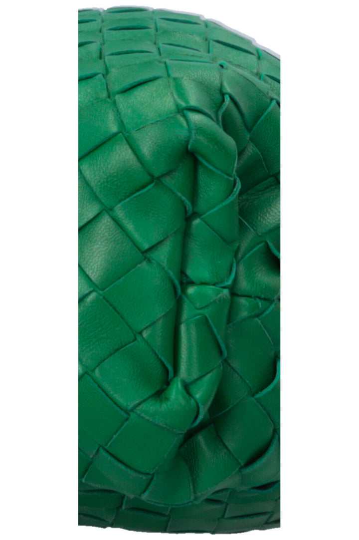 BOTTEGA VENETA The Pouch Intrecciato Emerald Green