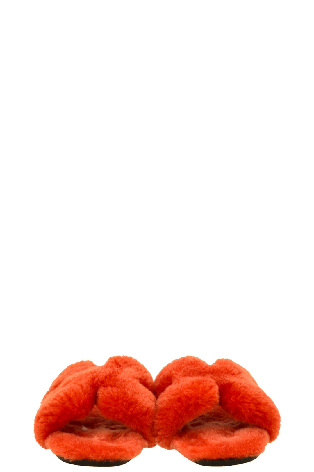 Ballerines Oran en peau lainée orange HERMÈS