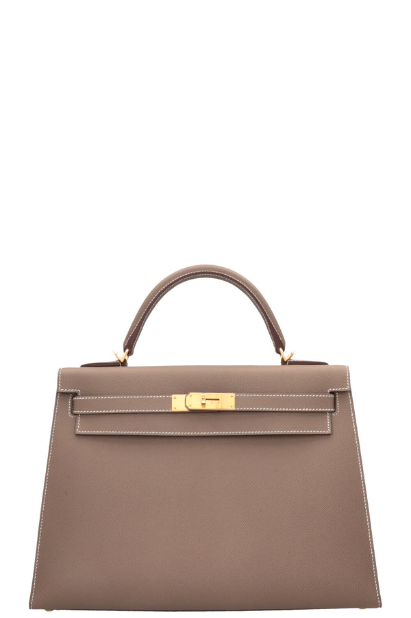 HERMÈS Kelly 32 Sellier Epsom Etoupe