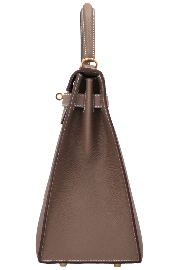 HERMÈS Kelly 32 Sellier Epsom Étoupe