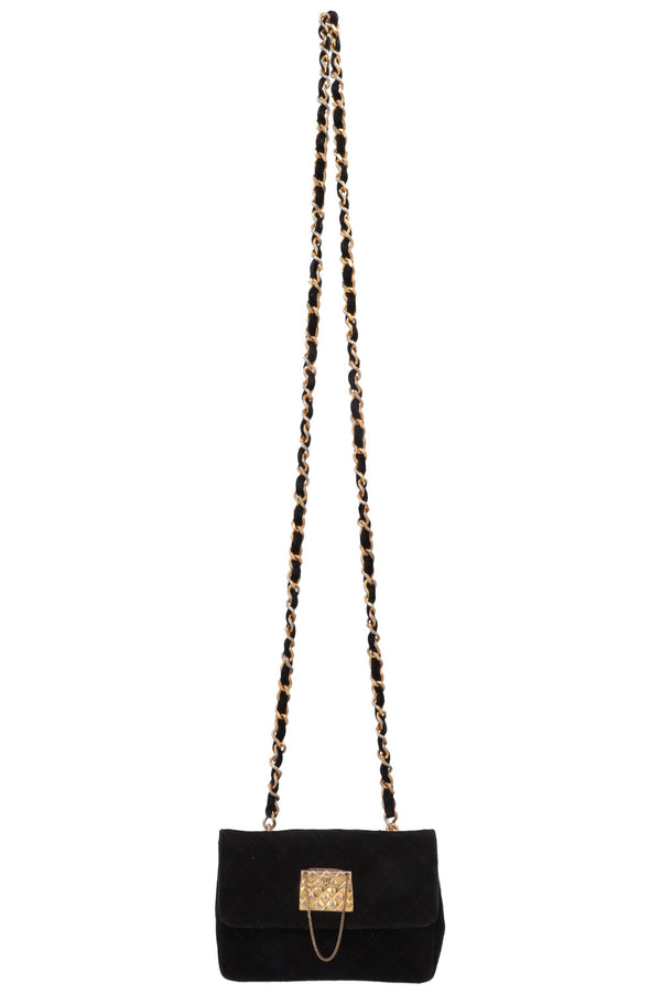 Sac bandoulière CHANEL Vintage Petit à rabat noir