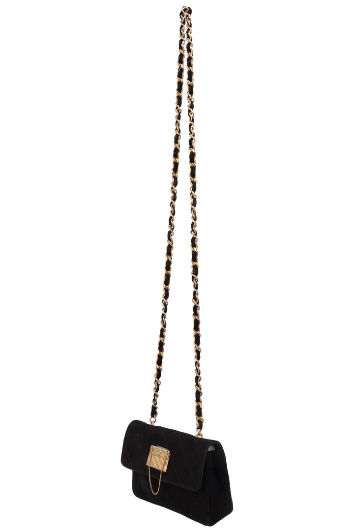 CHANEL Vintage Petit Crossbody Flap Bag Black