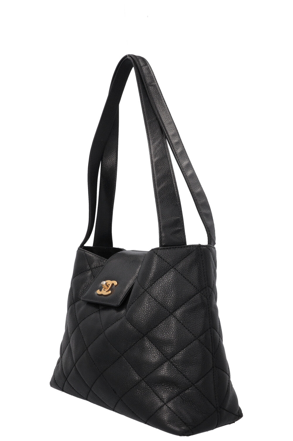 CHANEL CC Handbag Caviar Black