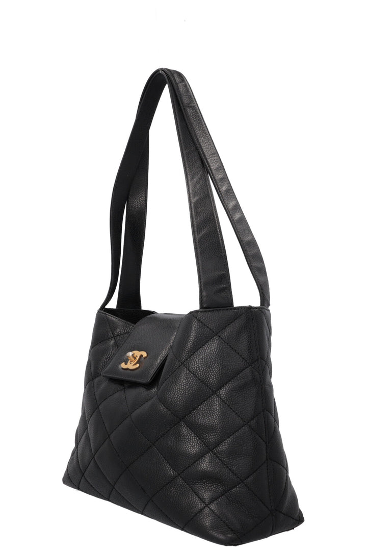 CHANEL CC Handbag Caviar Black