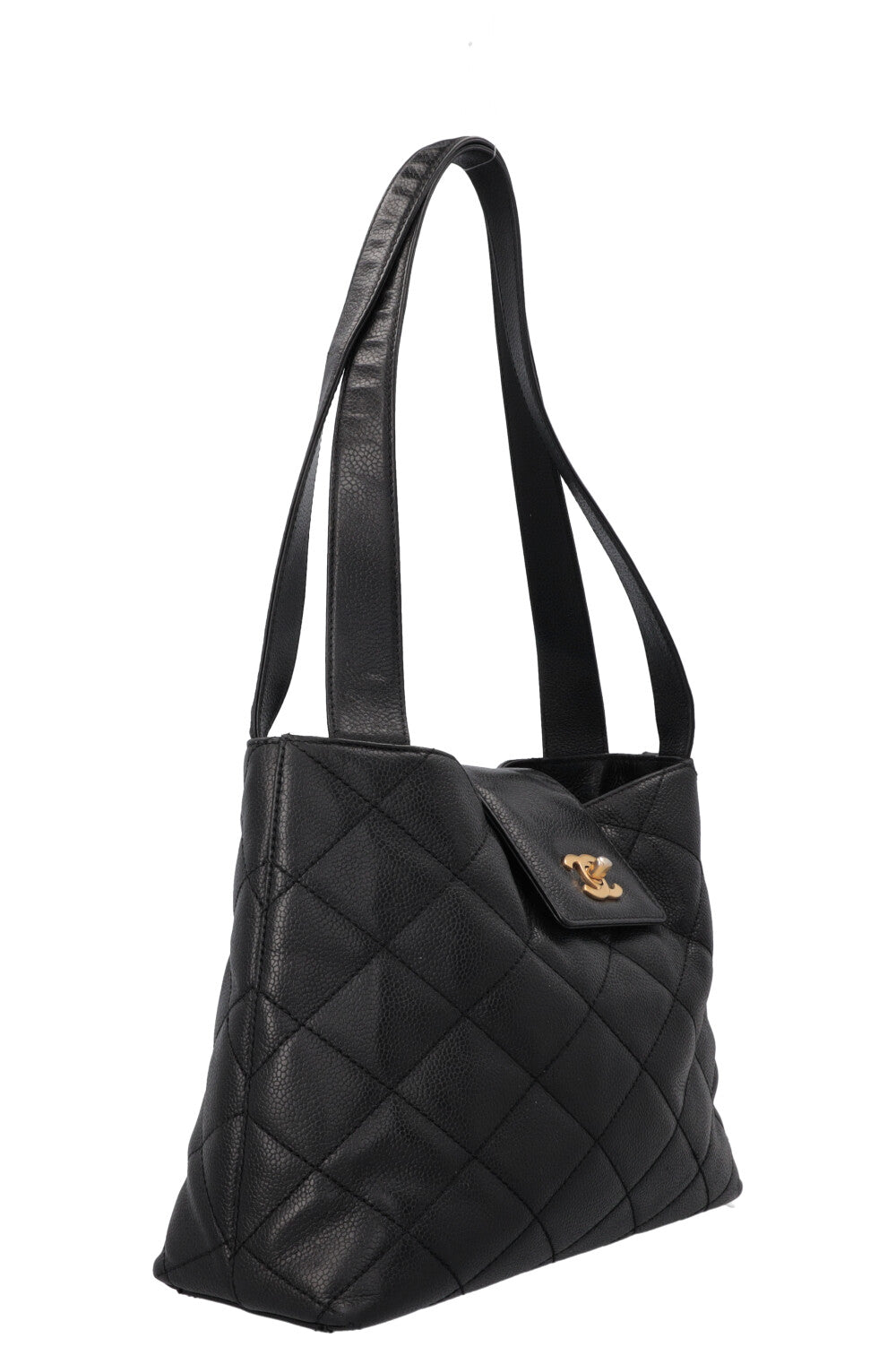 CHANEL CC Handbag Caviar Black