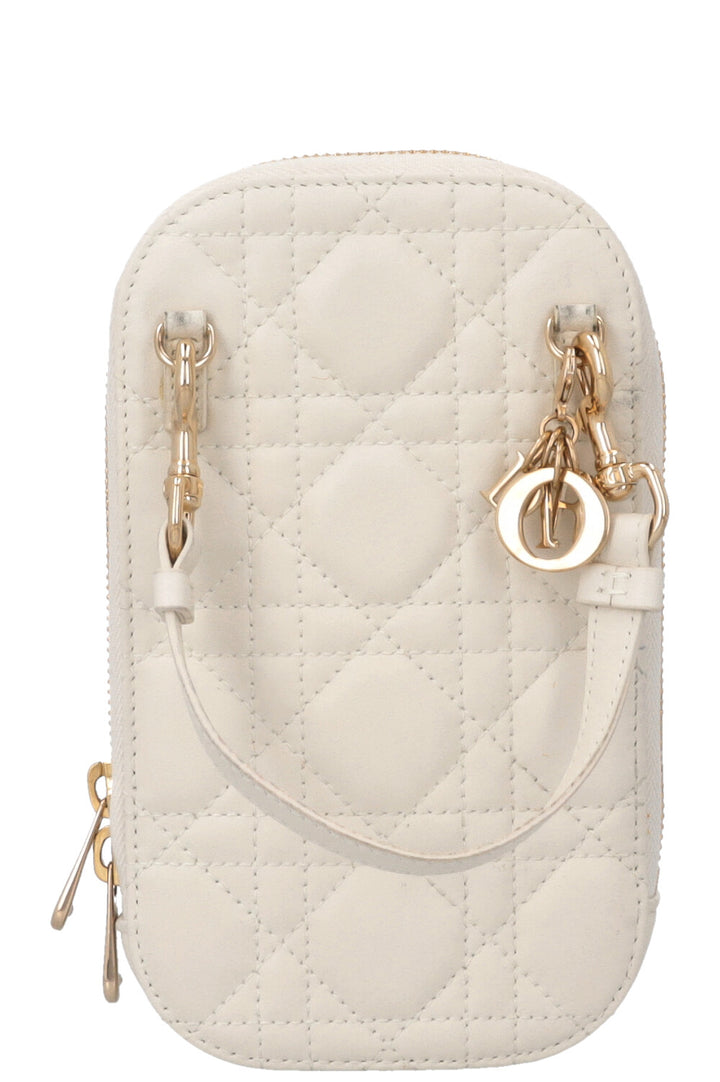 CHRISTIAN DIOR Cannage Phone Case White