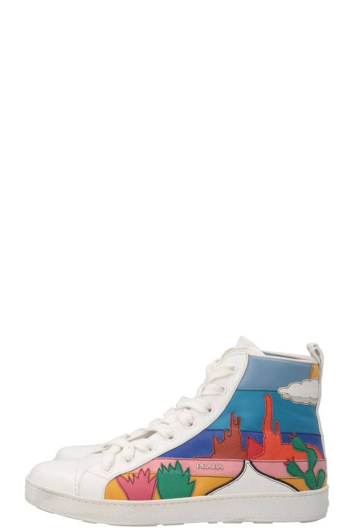 PRADA Cactus High Top Sneaker Multicolor