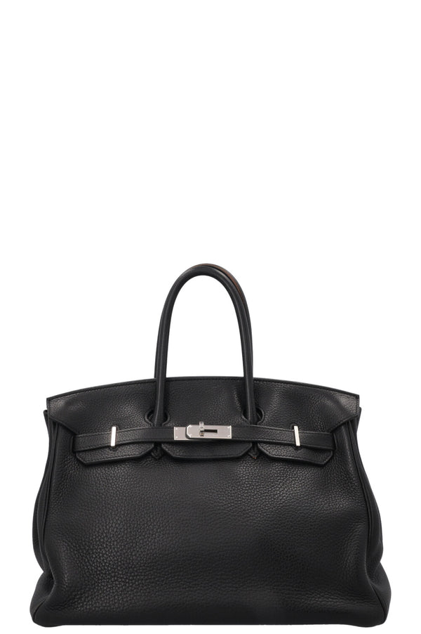 HERMÈS Birkin 35 Retourne Clémence Noir Palladium