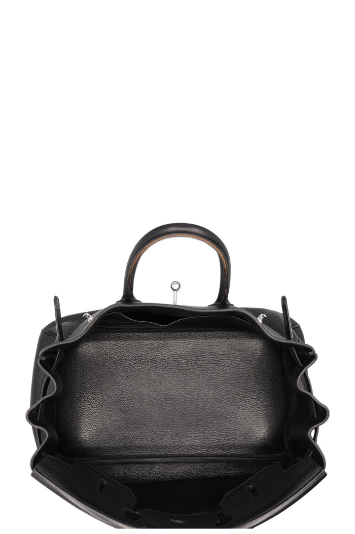 HERMÈS Birkin 35 Retourne Clemence Noir Palladium