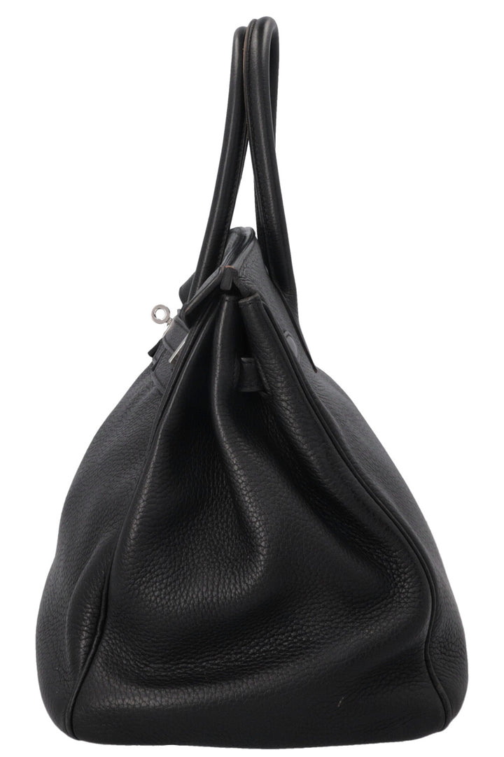 HERMÈS Birkin 35 Retourne Clemence Noir Palladium