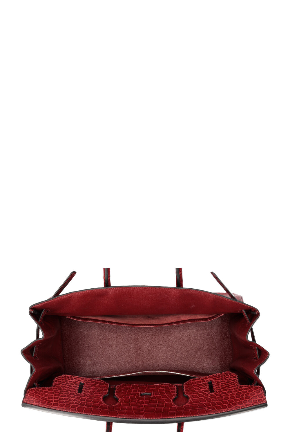 HERMÈS Birkin 35 Crocodile Porosus Matte Rouge H