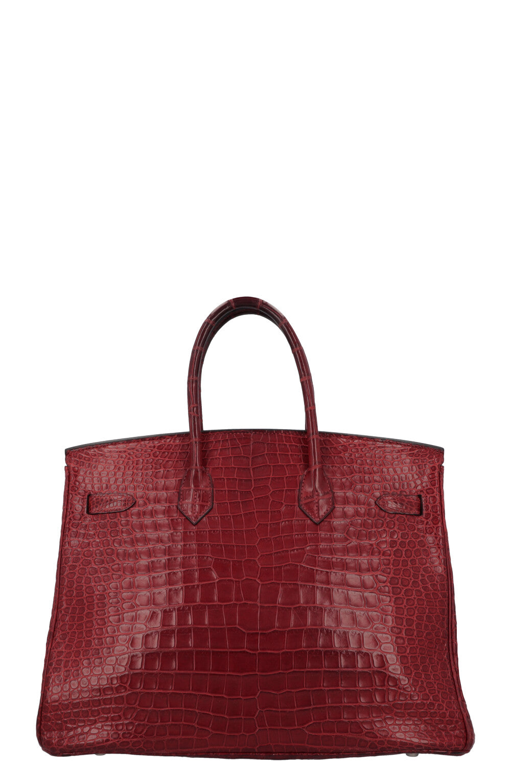 HERMÈS Birkin 35 Crocodile Porosus Matte Rouge H