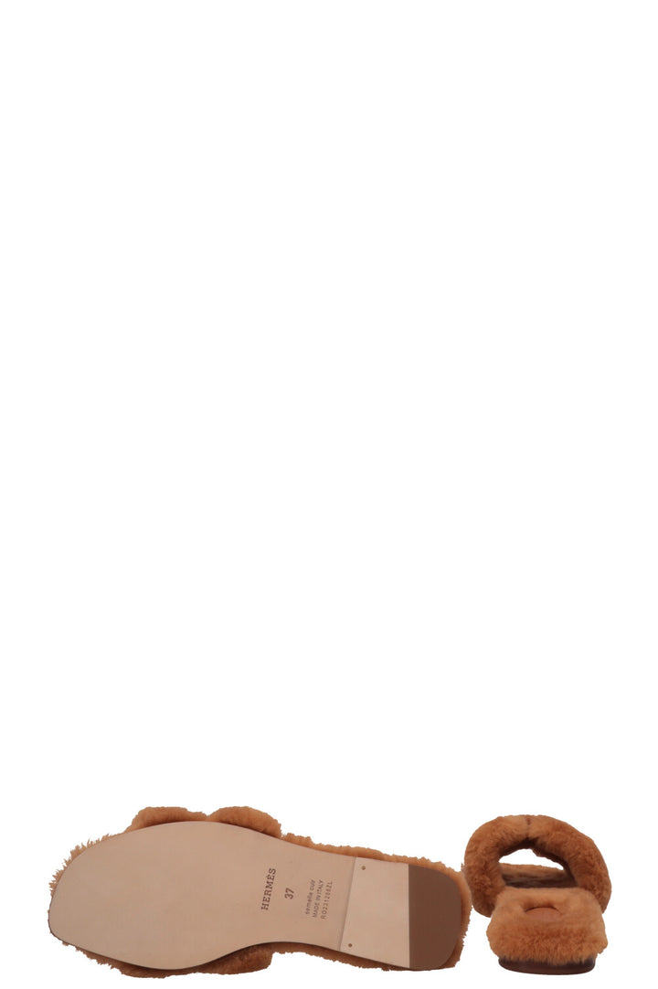 HERMÈS Oran Plates Fourrure Naturel