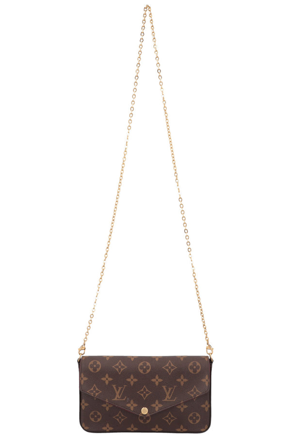 LOUIS VUITTON Felicie Pochette Bag MNG Canvas