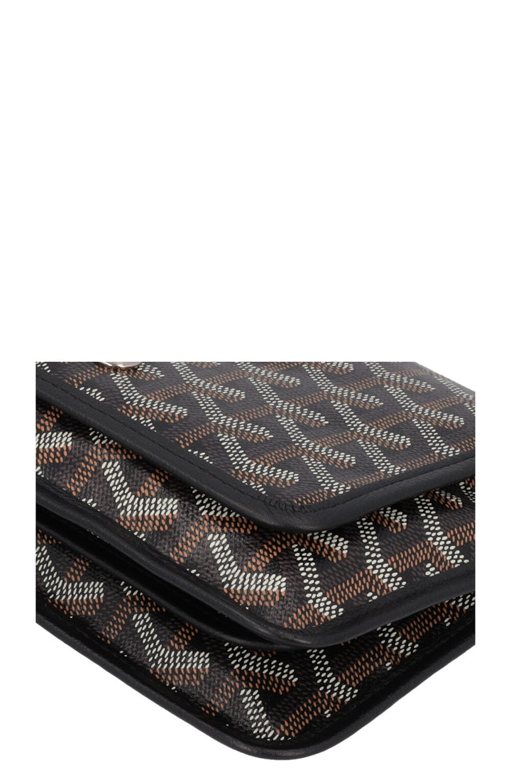 GOYARD Plumet Pocket Wallet Black Brown