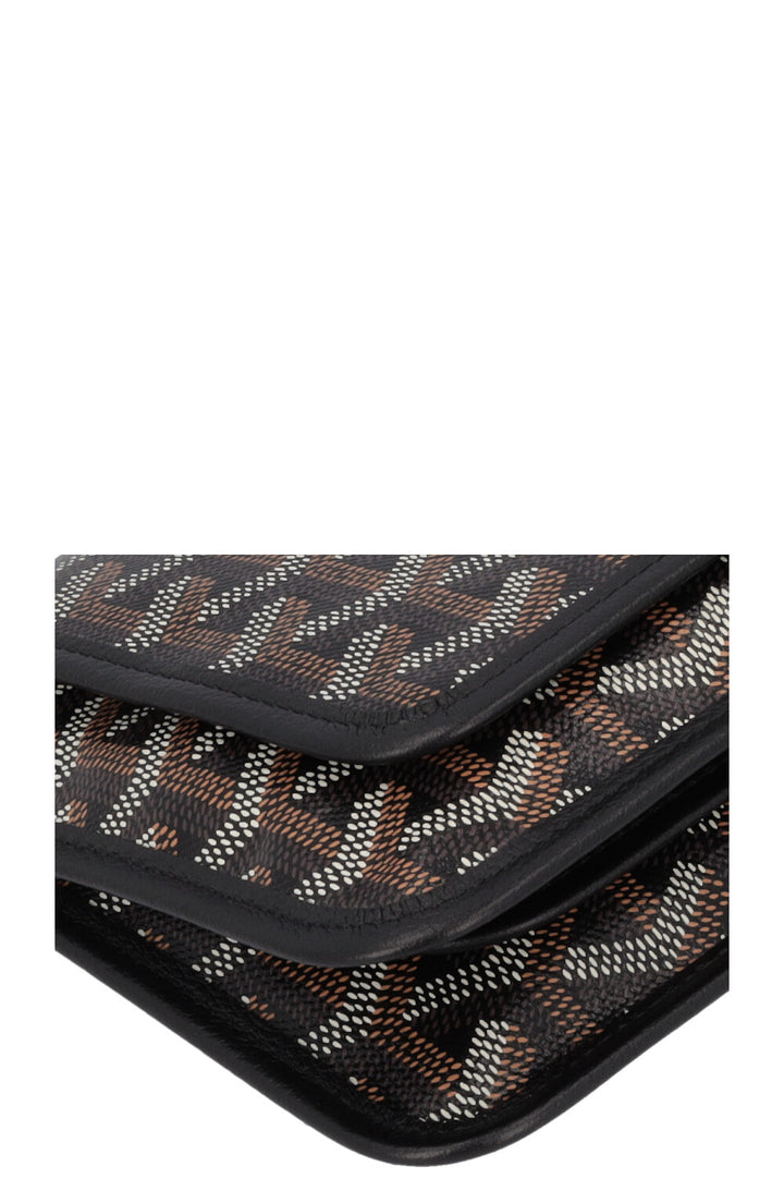 GOYARD Plumet Pocket Wallet Black Brown