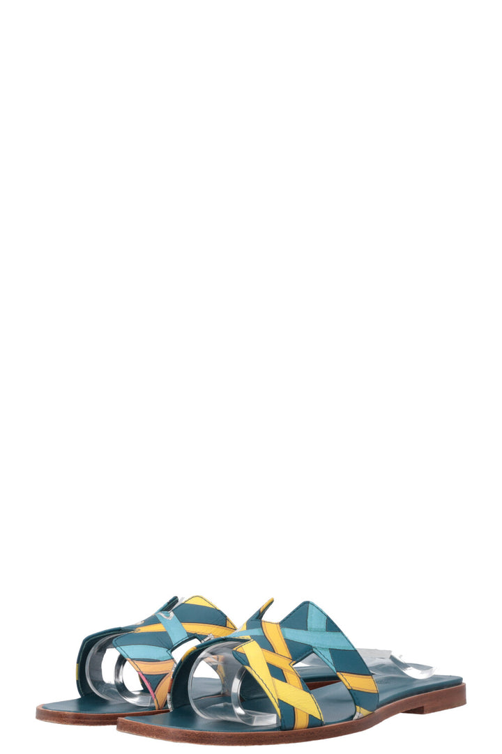 HERMÈS Oran Flats Multicolor Blue