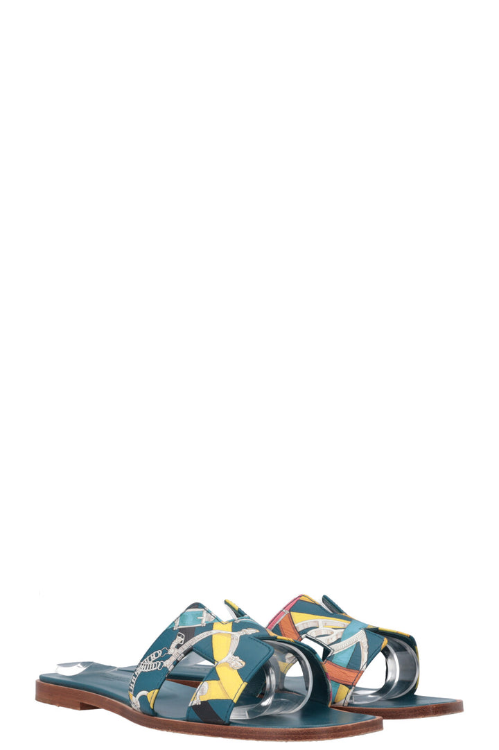 HERMÈS Oran Flats Multicolor Blue