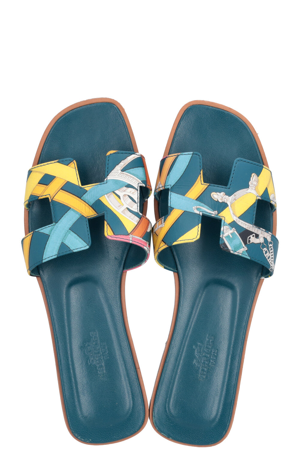 HERMÈS Oran Flats Multicolor Blue