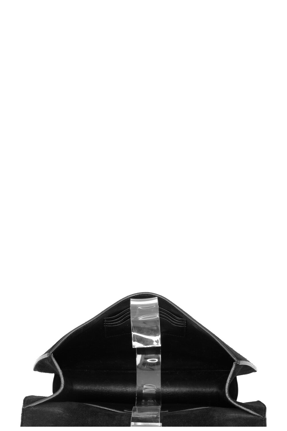 SAINT LAURENT Spontini Saddle Bag Large Suede Black