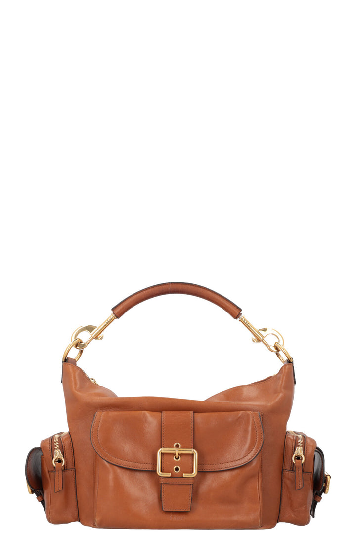 Sac photo moyen CHLOÉ en cuir marron argile