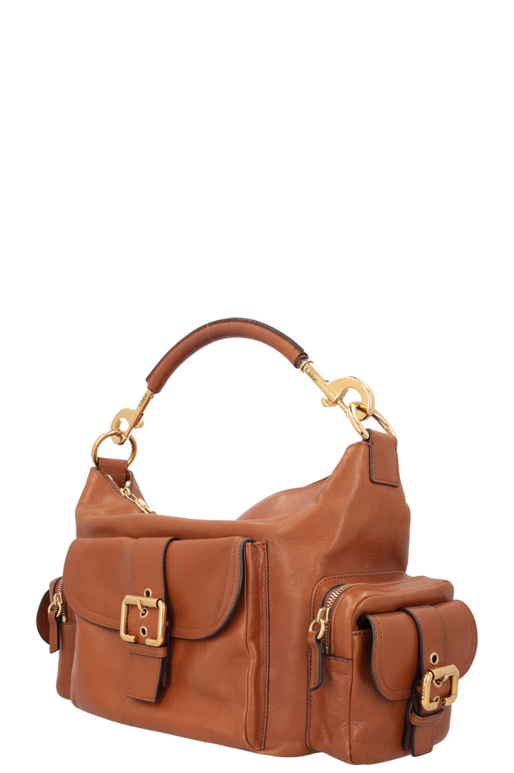 Sac photo moyen CHLOÉ en cuir marron argile