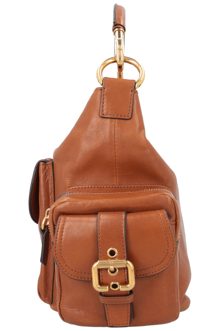 Sac photo moyen CHLOÉ en cuir marron argile