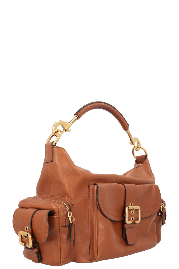 Sac photo moyen CHLOÉ en cuir marron argile