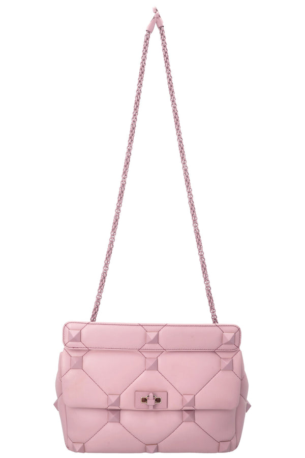 VALENTINO Roman Stud Top Handle Bag Purple