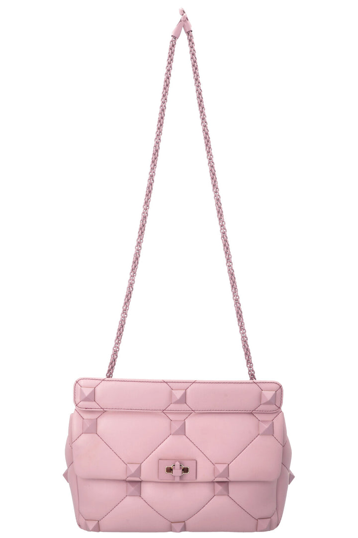 VALENTINO Roman Stud Top Handle Bag Purple