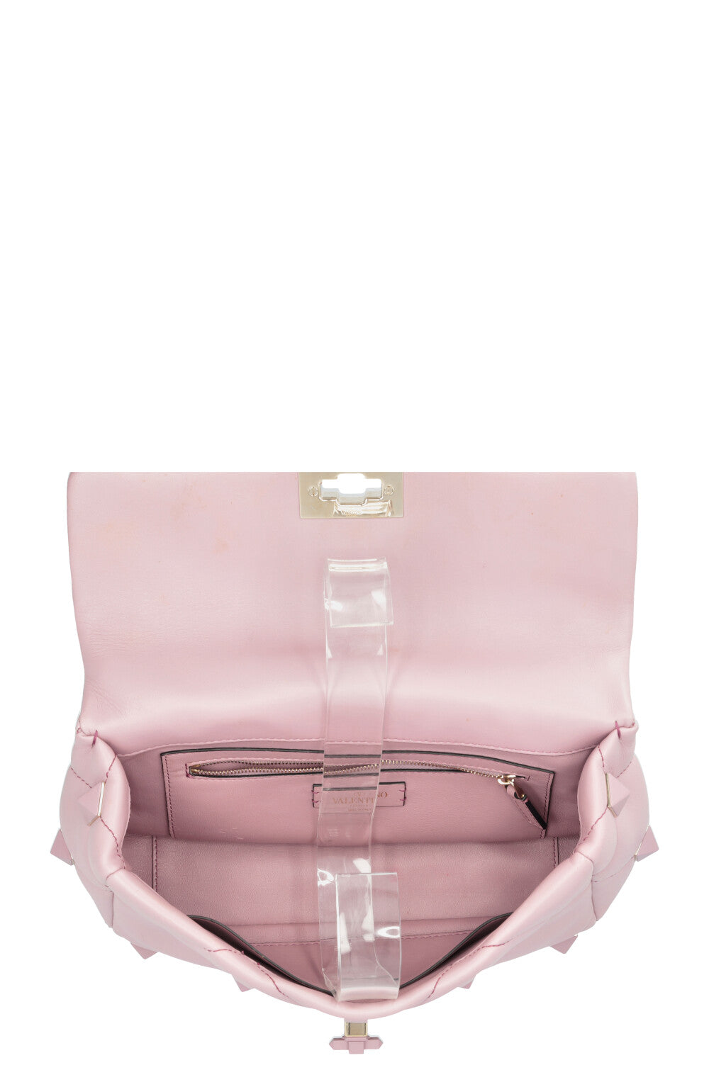 VALENTINO Roman Stud Top Handle Bag Purple