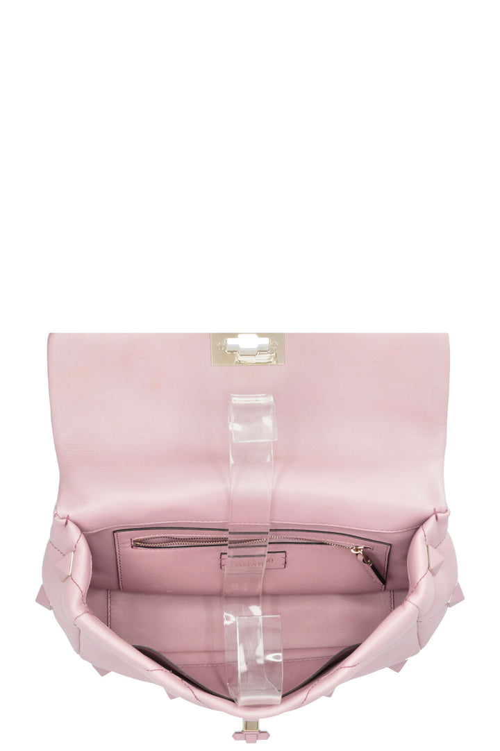 VALENTINO Roman Stud Top Handle Bag Purple