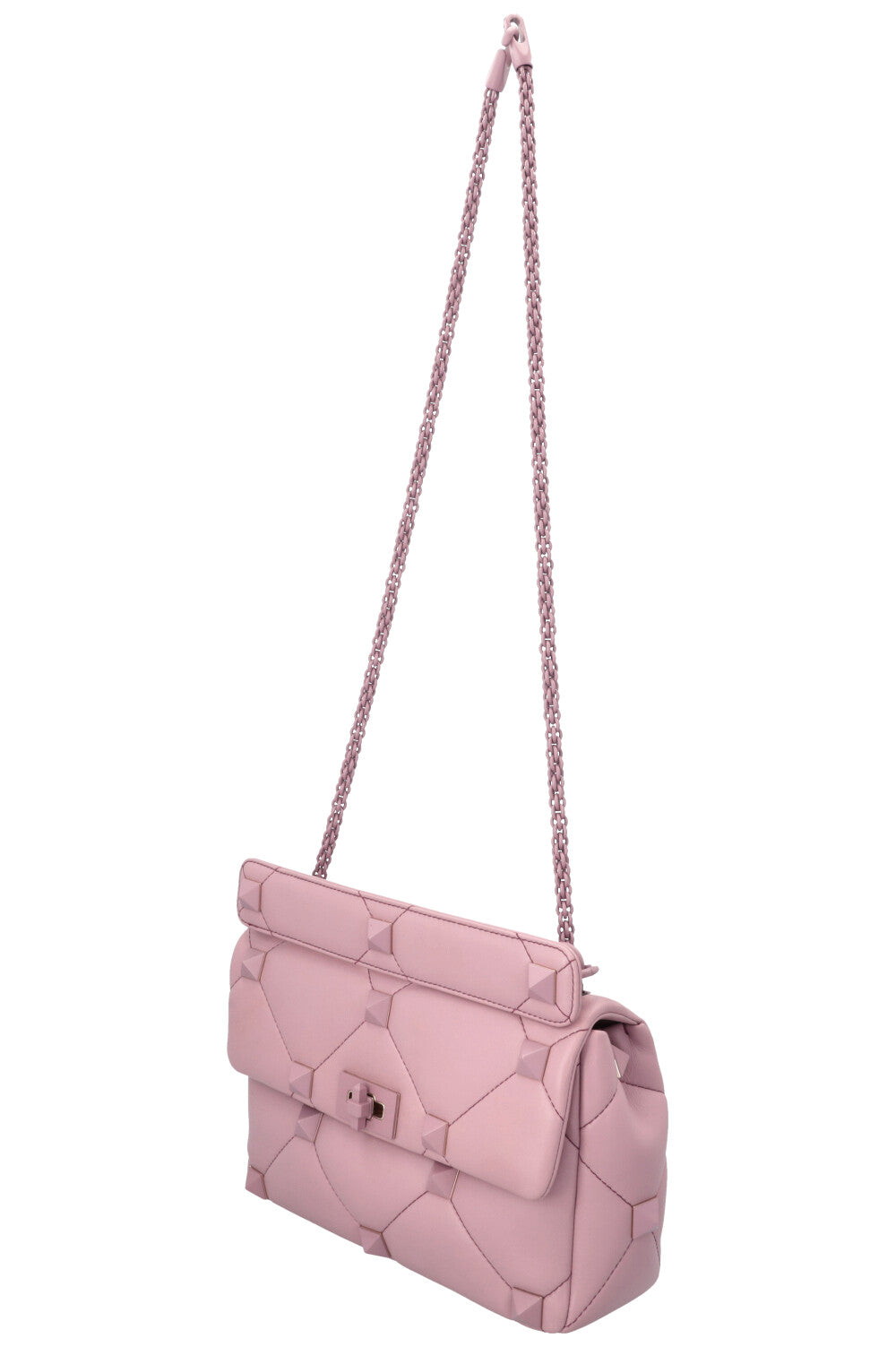 VALENTINO Roman Stud Top Handle Bag Purple