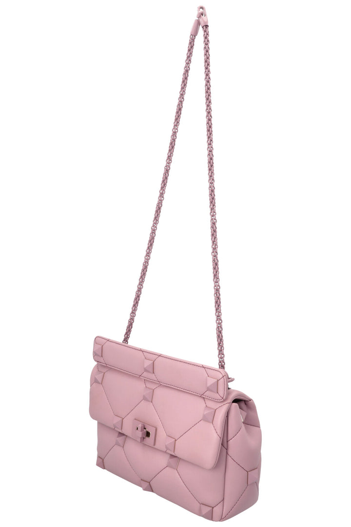 VALENTINO Roman Stud Top Handle Bag Purple