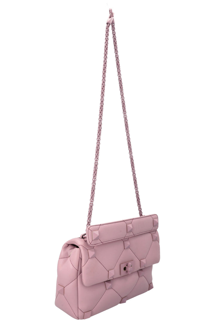 VALENTINO Roman Stud Top Handle Bag Purple