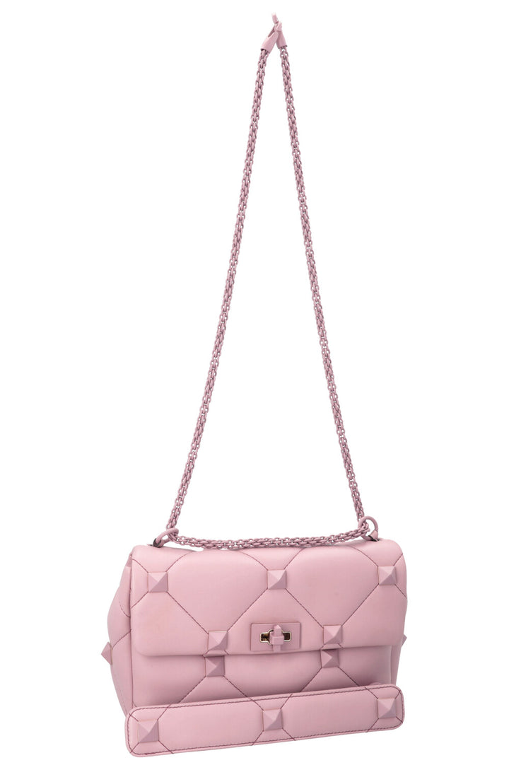VALENTINO Roman Stud Top Handle Bag Purple