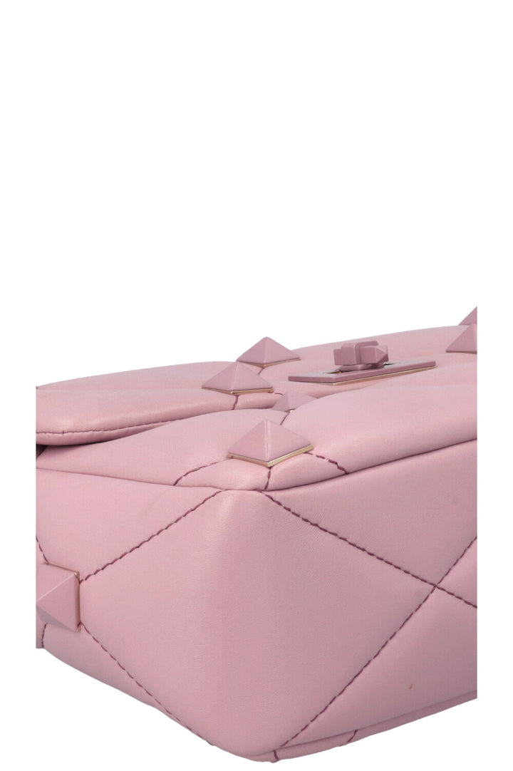 VALENTINO Roman Stud Top Handle Bag Purple