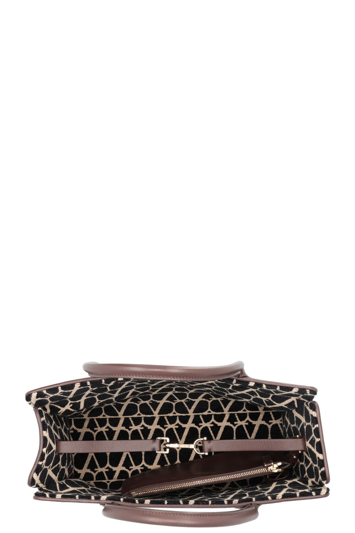 VALENTINO V Logo Tote Bag Brown