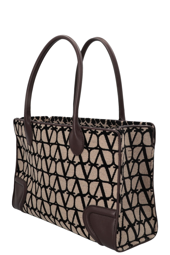 VALENTINO V Logo Tote Bag Brown
