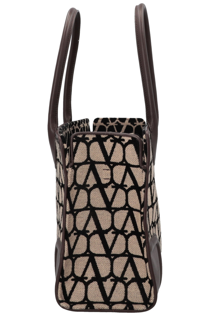VALENTINO V Logo Tote Bag Brown