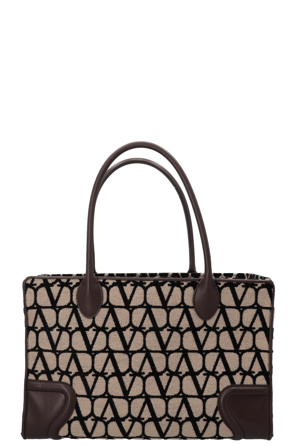 VALENTINO V Logo Tote Bag Brown