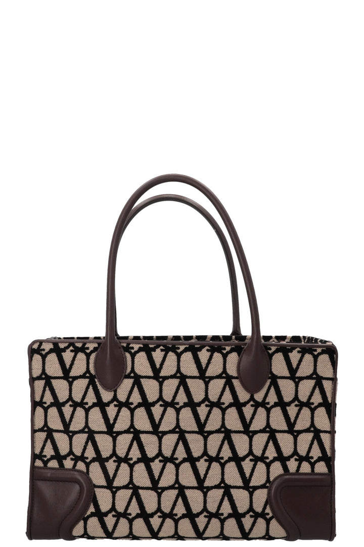 VALENTINO V Logo Tote Bag Brown