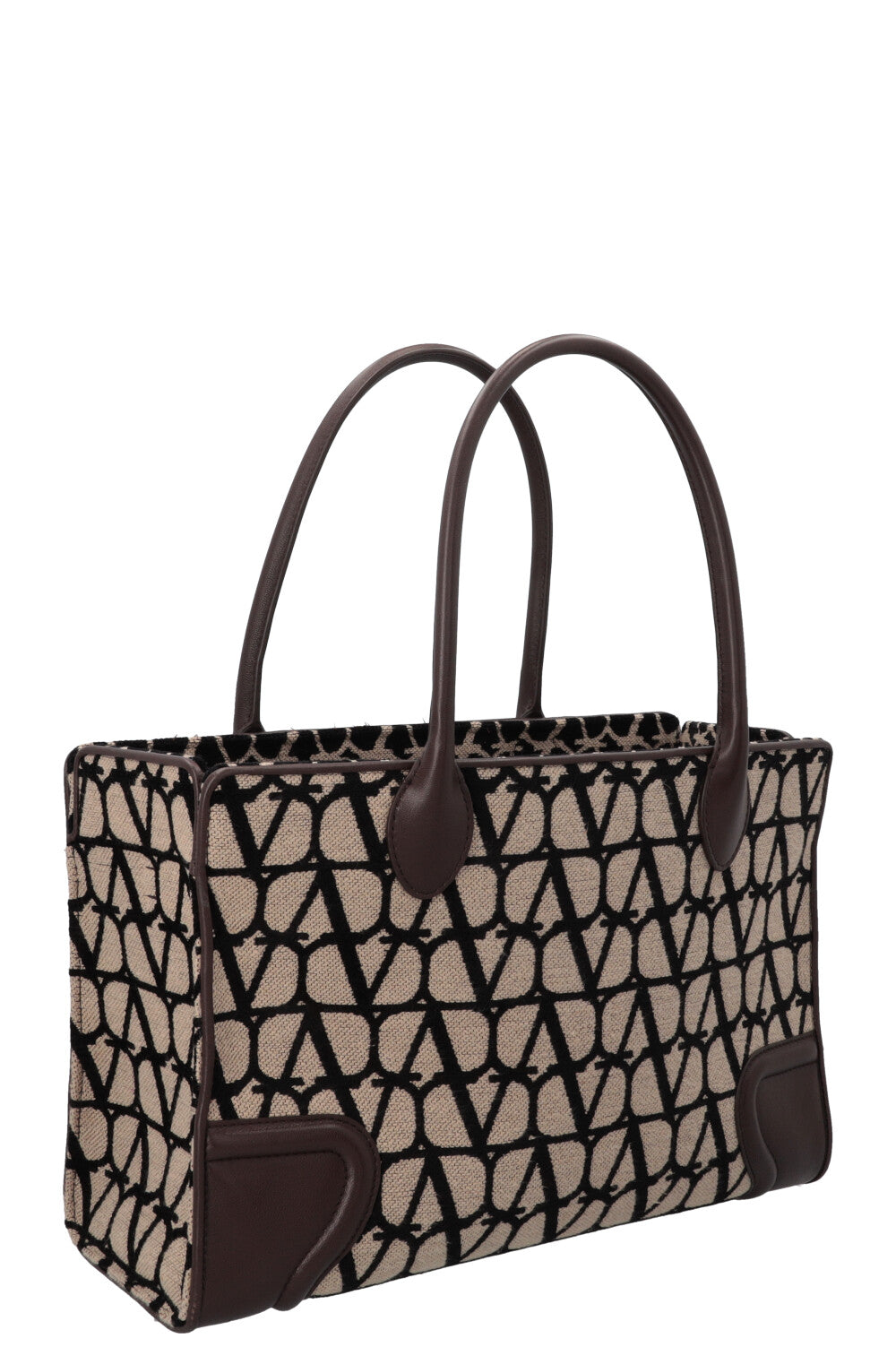 VALENTINO V Logo Tote Bag Brown