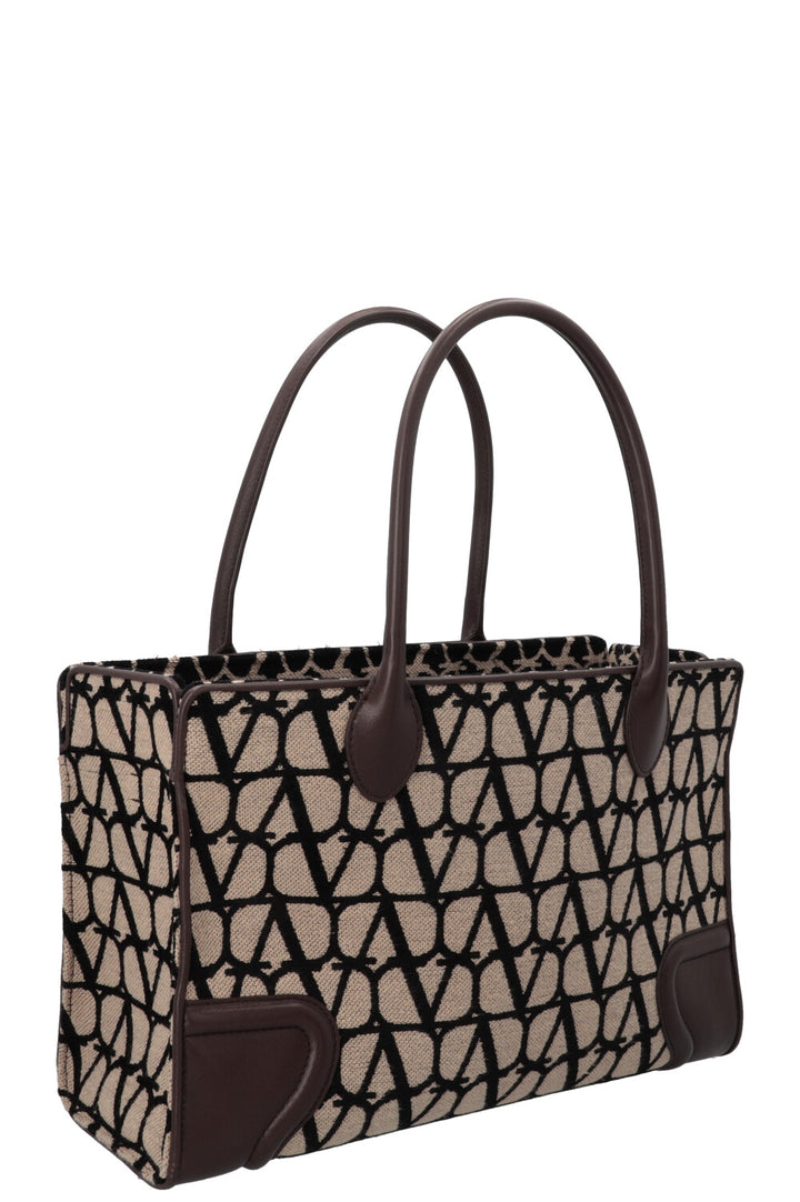 VALENTINO V Logo Tote Bag Brown