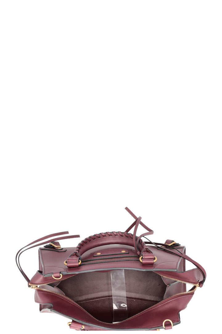 BALENCIAGA Classic Neo Bag Small Leather Burgundy