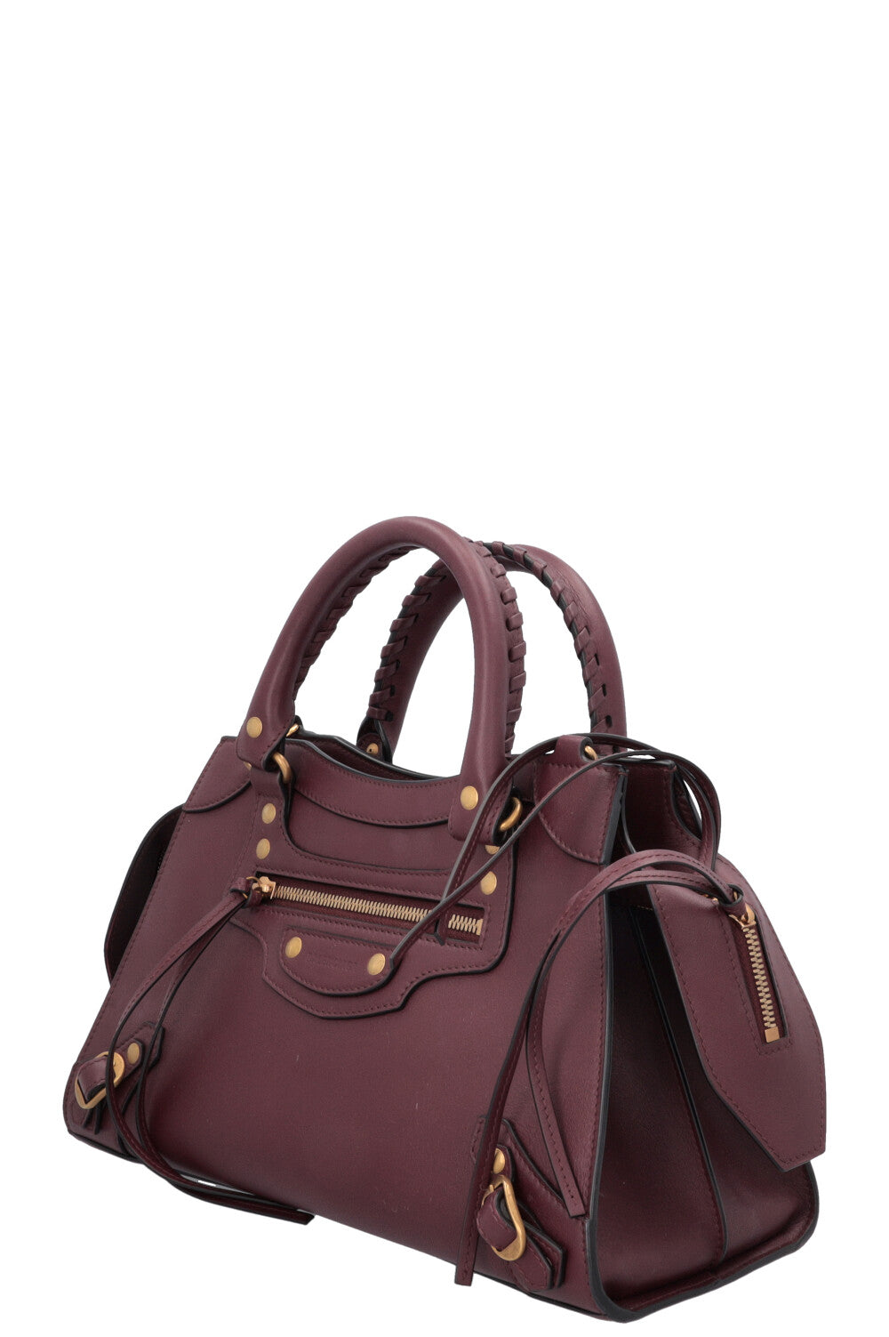 BALENCIAGA Classic Neo Bag Small Leather Burgundy