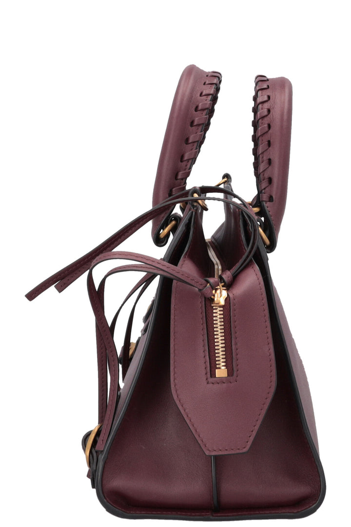 BALENCIAGA Classic Neo Bag Small Leather Burgundy