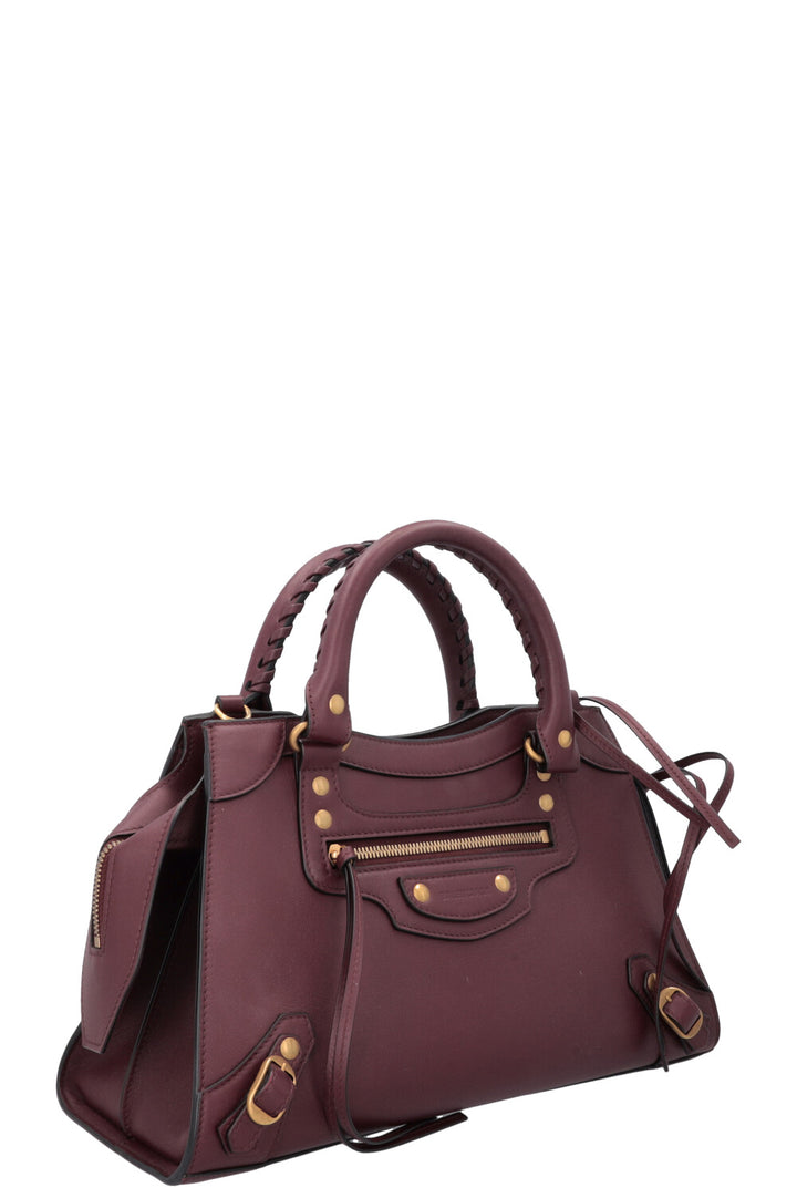 BALENCIAGA Classic Neo Bag Small Leather Burgundy